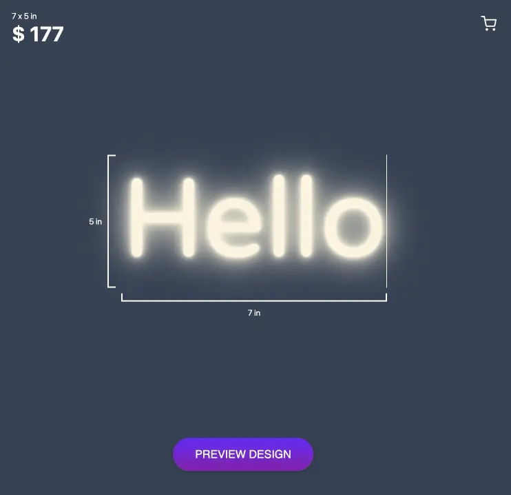 animation showing how custom design page works