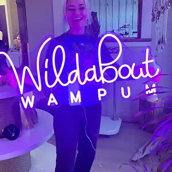 Image of neon sign for review: Wow!! is all we could say when we received this
absolute perfect, custom Neon business sign.