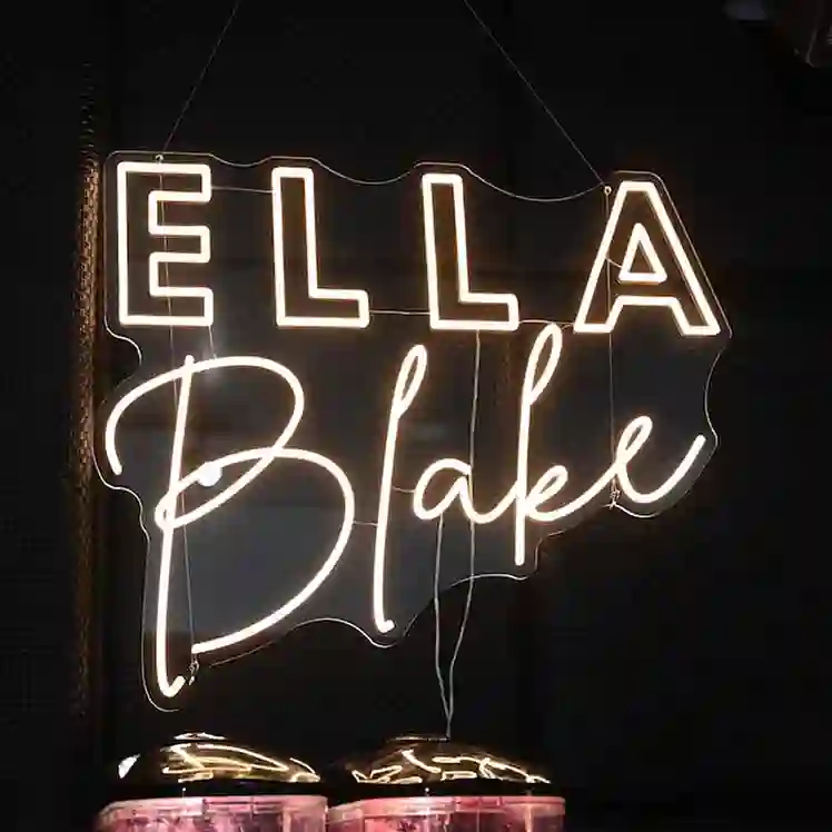Image of neon sign for review: Amazing communication! Came out perfect! Was exactly what I requested!!